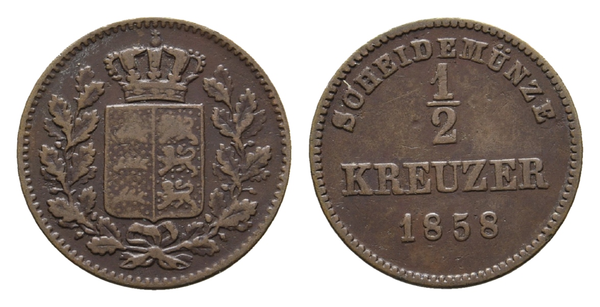  Altdeutschland, Kleinmünze 1858   