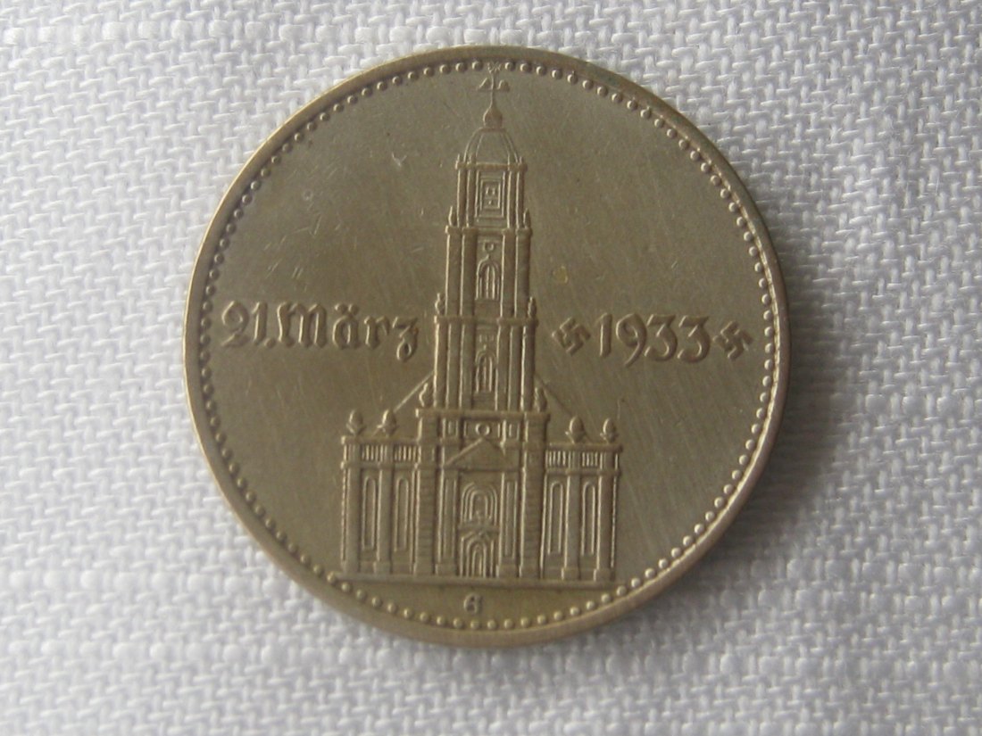 2 RM Garnisonskirche von Potsdam mit dem Datum 21.März 1933 vorzüglich