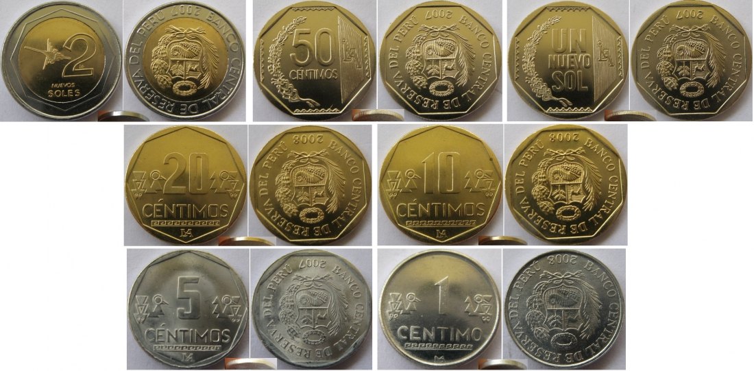  2007-2008, Peru, a set circulation coins   