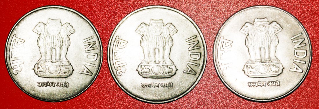  · YAHR SET von 3 MINZEN (2011-2019): INDIEN ★ 2 RUPEES 2013 VZGL STEMPELGLANZ! OHNE VORBEHALT!   