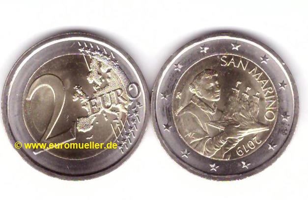 San Marino ...2 Euro Kursmünze...2019...unc.   