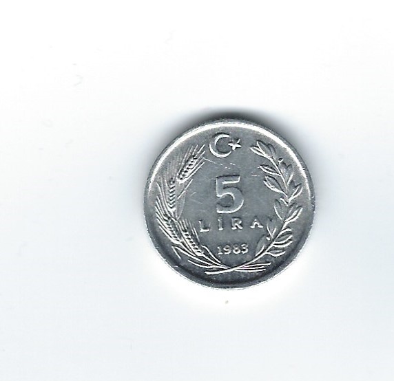  Türkei 5 Lira 1983   