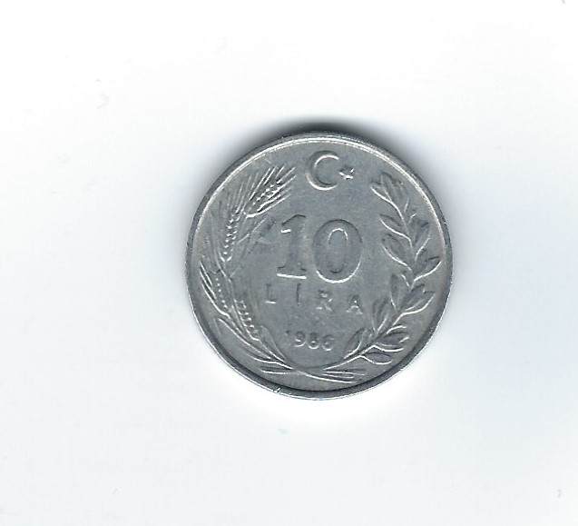  Türkei 10 Lira 1986   