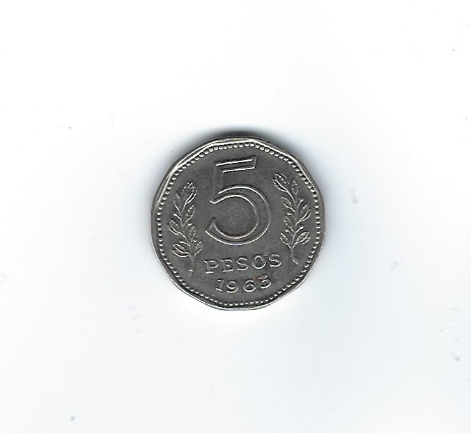  Argentinien 5 Pesos 1963   