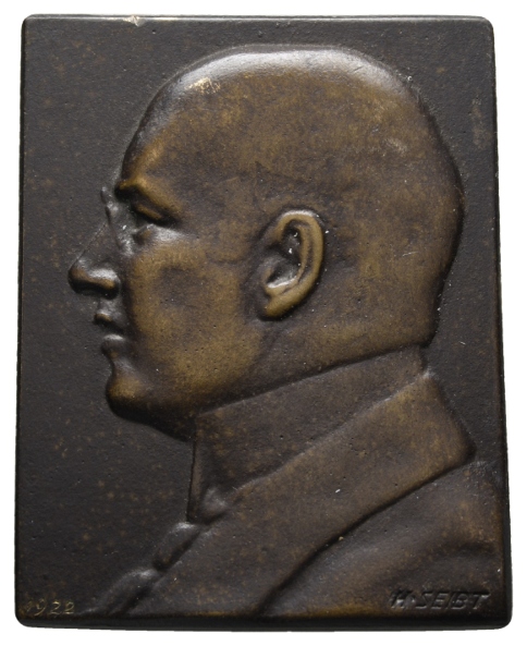  Plakette o.J. ; Bronze, 49,25 g, 56,7 x 44,4 mm   