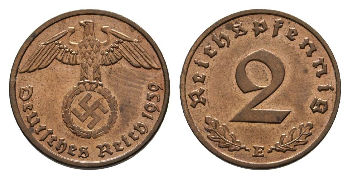  Drittes Reich, 2 Pfennig 1939   
