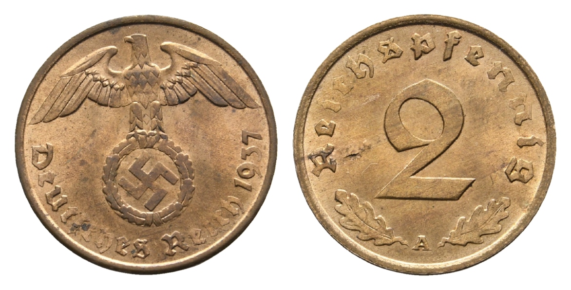  Drittes Reich, 2 Pfennig 1937   