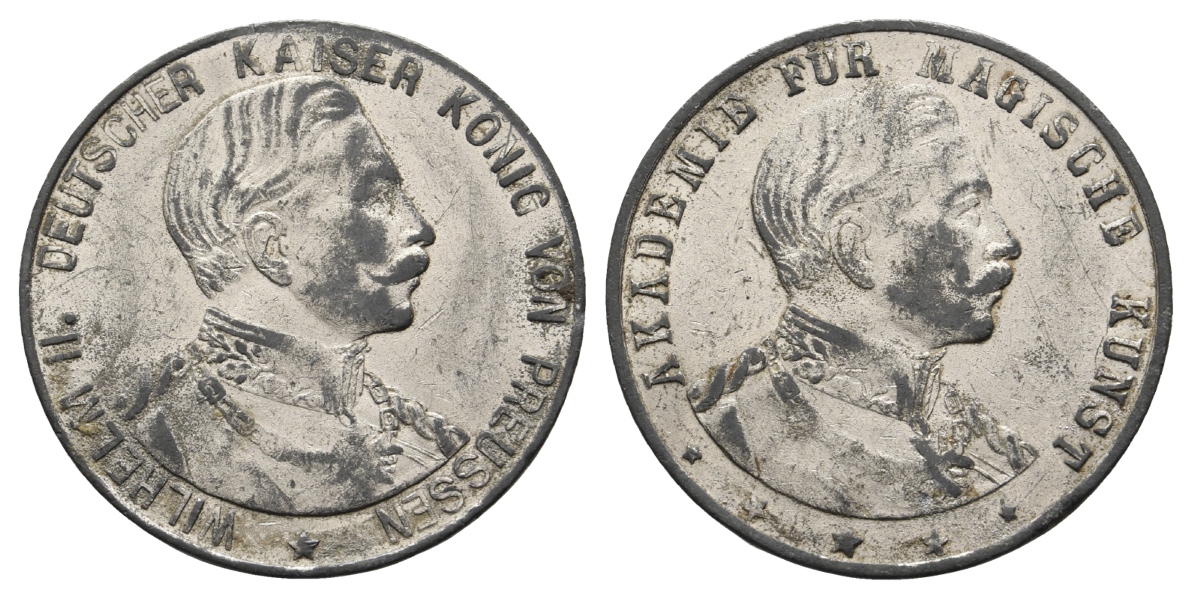  Preussen, Medaille o.J., Zink versilbert, 7,73 g, Ø 33,1 mm   
