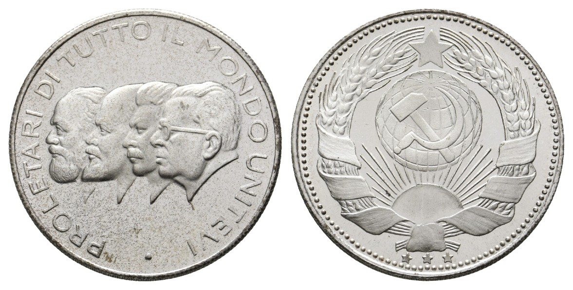  Italien, Medaille o.J.; versilbert, 14,14 g, Ø 35,2 mm   