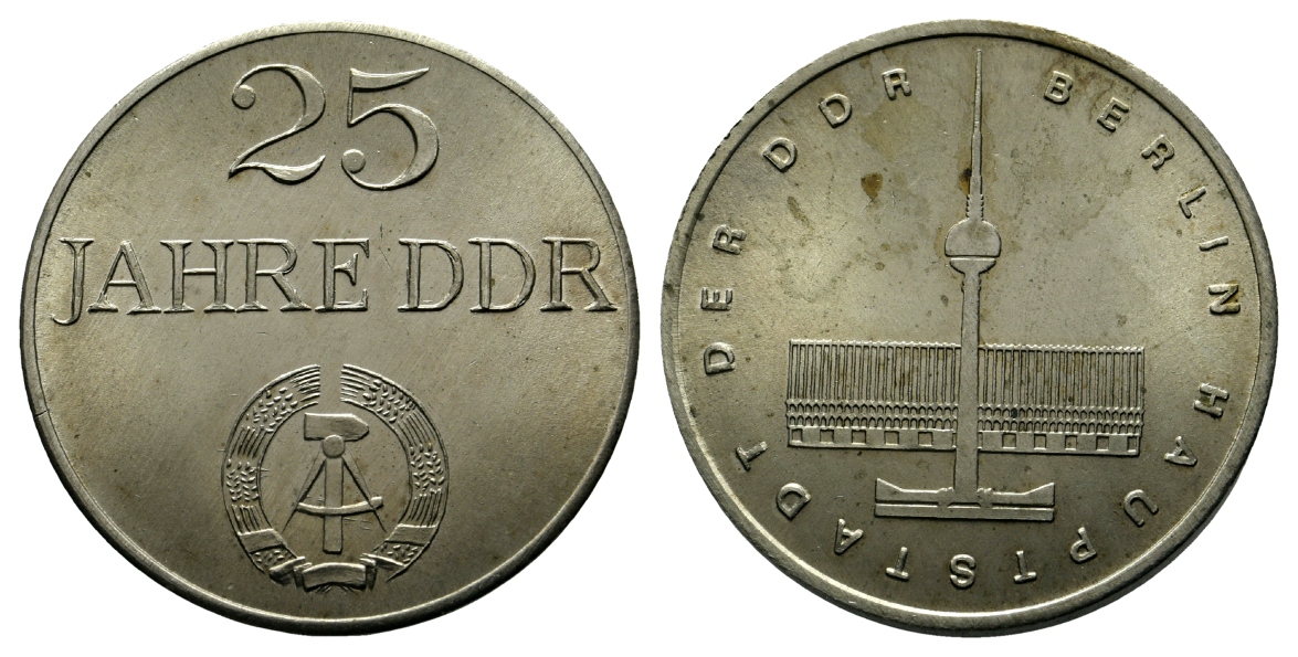  DDR, Medaille o.J.; Nickel, 24,92 g, Ø 35,8 mm   