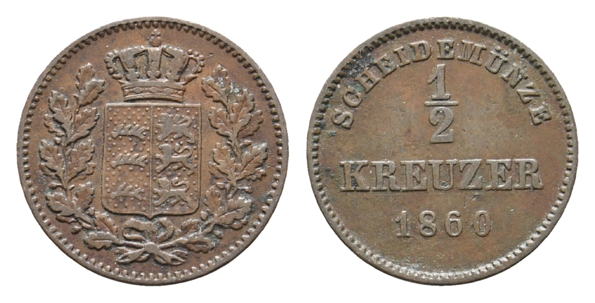  Altdeutschland; Kleinmünze 1860   