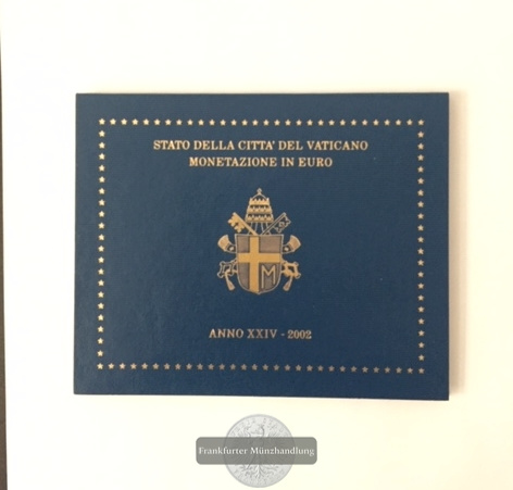  Vatican  ANNO XXIV-2002 Euro-Kursmünzensatz   FM-Frankfurt   