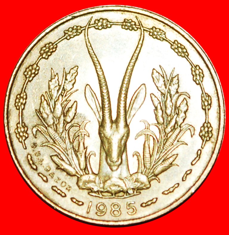 · FRANCE GOLD FISH & GAZELLE (1965-2019): WEST AFRICAN STATES★5 FRANCS 1985★LOW START! ★ NO RESERVE!