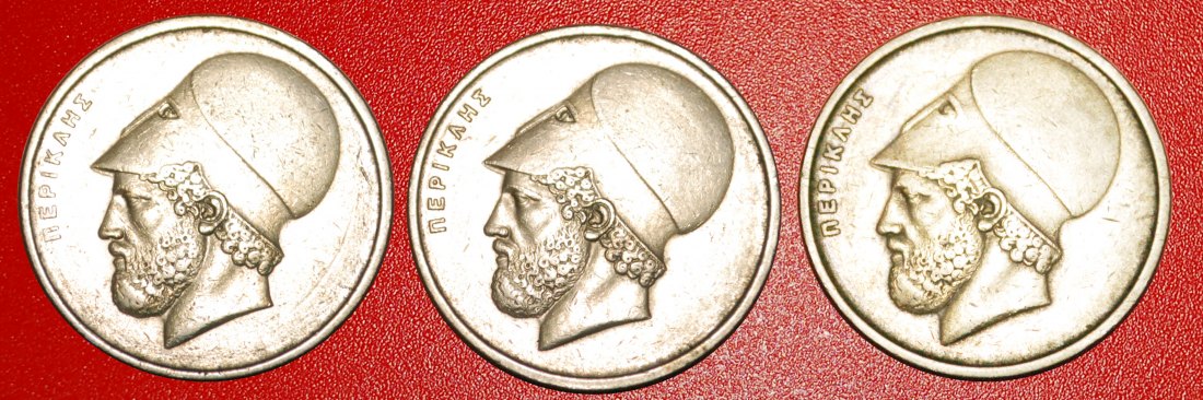  * COMPLETE SET PERICLES (ca. 495 – 429 BCE): GREECE ★ 20 DRACHMAS 1976-1980! LOW START ★ NO RESERVE!   