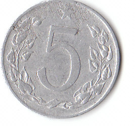  Tschechoslowakei 5 Heller 1954 (D101)b.   