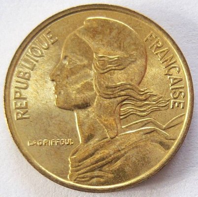  Frankreich France 5 Centimes 1989 Al-Bro UNC !! SEHR SELTEN !!   