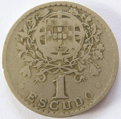  Portugal 1 Escudo 1939 K-N s-ss !! SEHR SELTENES JAHR !!   