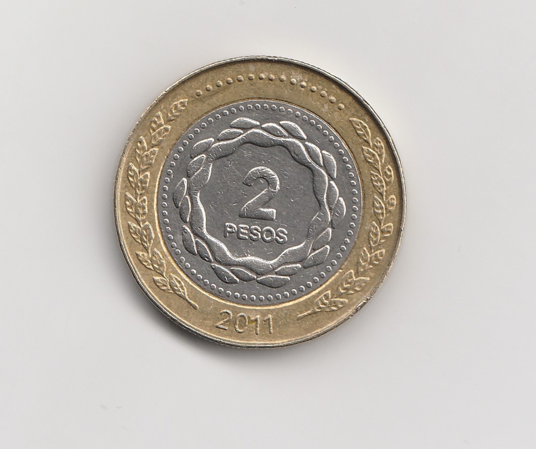  2 Pesos Argentinien 2011 Bi-Metall (M017)   