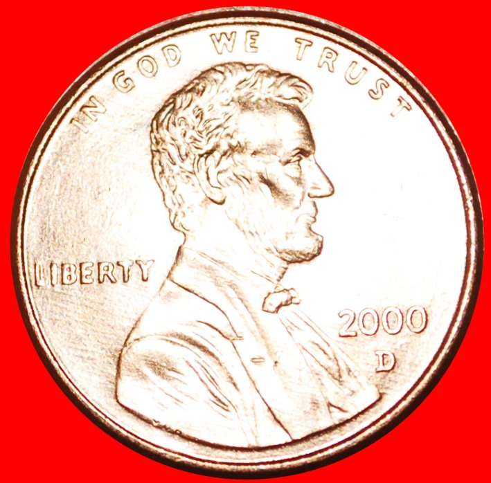  · MEMORIAL (1982-2008): USA ★ 1 CENT 2000D STG STEMPELGLANZ! LINCOLN (1809-1865) OHNE VORBEHALT!   