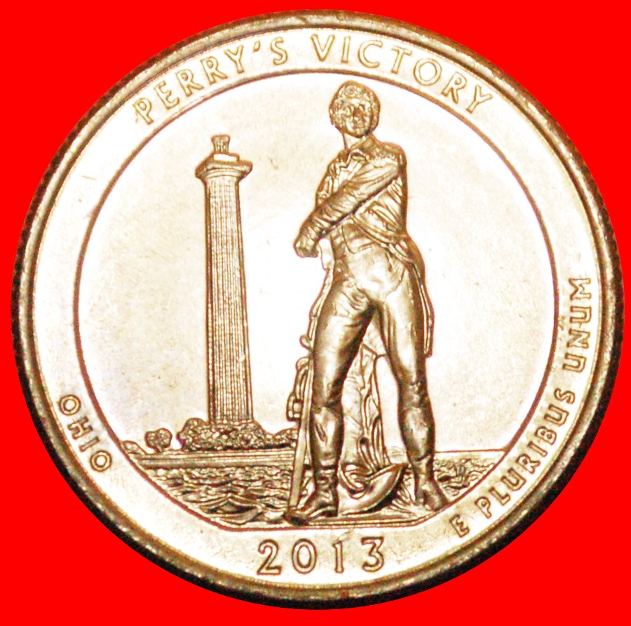  · PERRY (1785-1819): USA ★ 1/4 DOLLAR 2013D STG STEMPELGLANZ! OHNE VORBEHALT!   