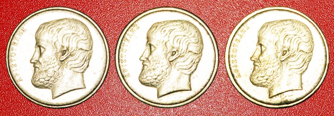 · COMPLETE SET ARISTOTLE (384 – 322 BCE): GREECE ★ 5 DRACHMAS 1976-1980! LOW START ★ NO RESERVE!