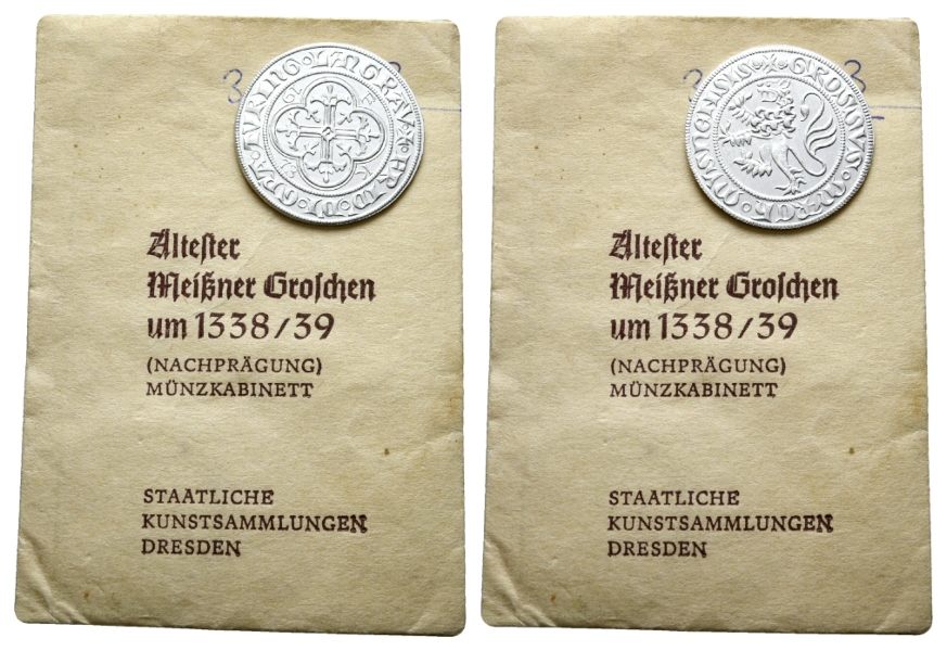  Dresden, Meißner Groschen o.J.; Nachprägung, Aluminium, 1,45 g, Ø 30,2 mm   