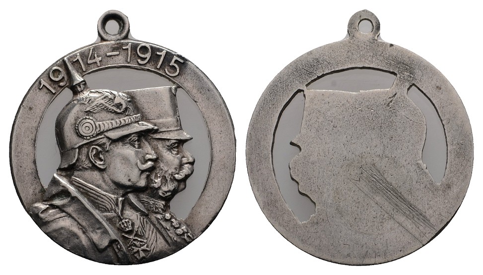 Linnartz 1. Weltkrieg Tragbare Medaille 1914-15, a.d. Waffenbrüderschaft, 28,3mm, 5,8 g, vz   