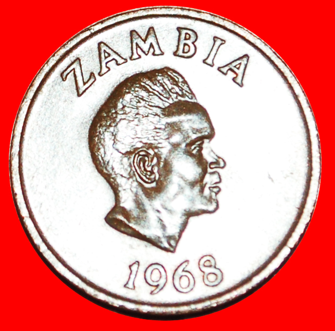  · GREAT BRITAIN (1968-1978): ZAMBIA ★ 1 NGWEE 1968 ANTEATER! LOW START★ NO RESERVE!   