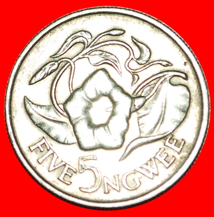  · GREAT BRITAIN: ZAMBIA ★5 NGWEE 1968 FLOWER! LOW START★ NO RESERVE!   