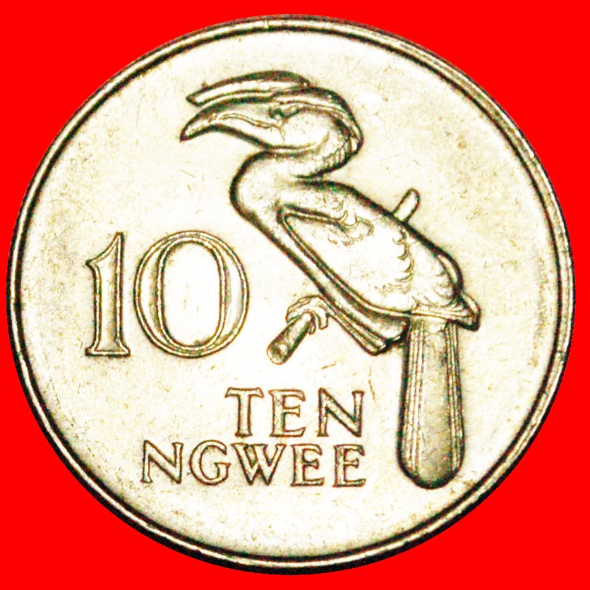  · GREAT BRITAIN: ZAMBIA ★ 10 NGWEE 1987 BIRD! LOW START★ NO RESERVE!   