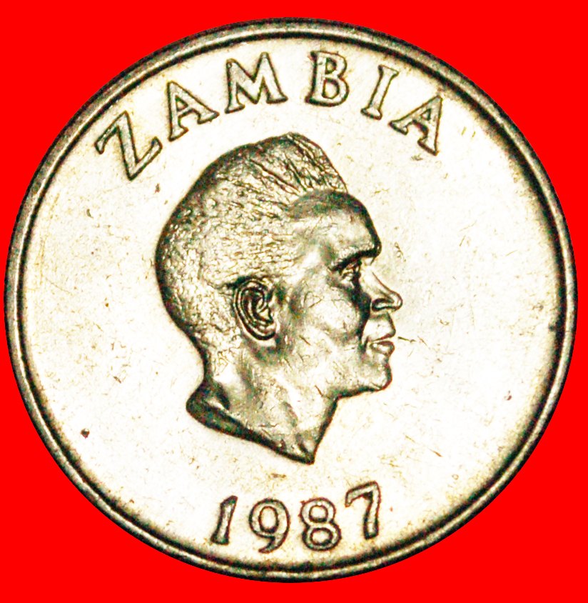  · GROSSBRITANNIEN: SAMBIA ★ 10 NGWEE 1987 VOGEL! OHNE VORBEHALT!   