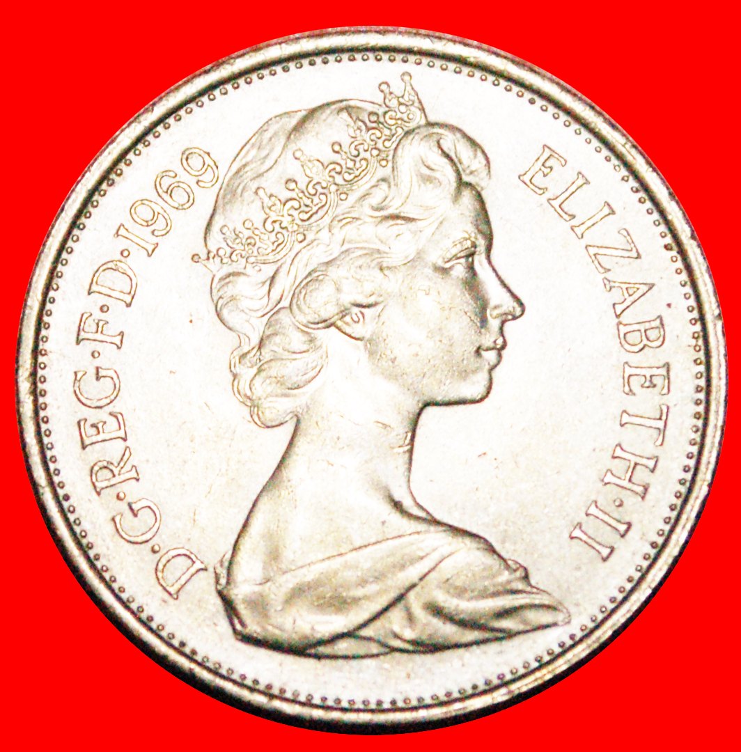  · LÖWE (1968-1981): GROSSBRITANNIEN ★ 10 NEU PENCE 1969 VZGL STEMPELGLANZ! OHNE VORBEHALT!   