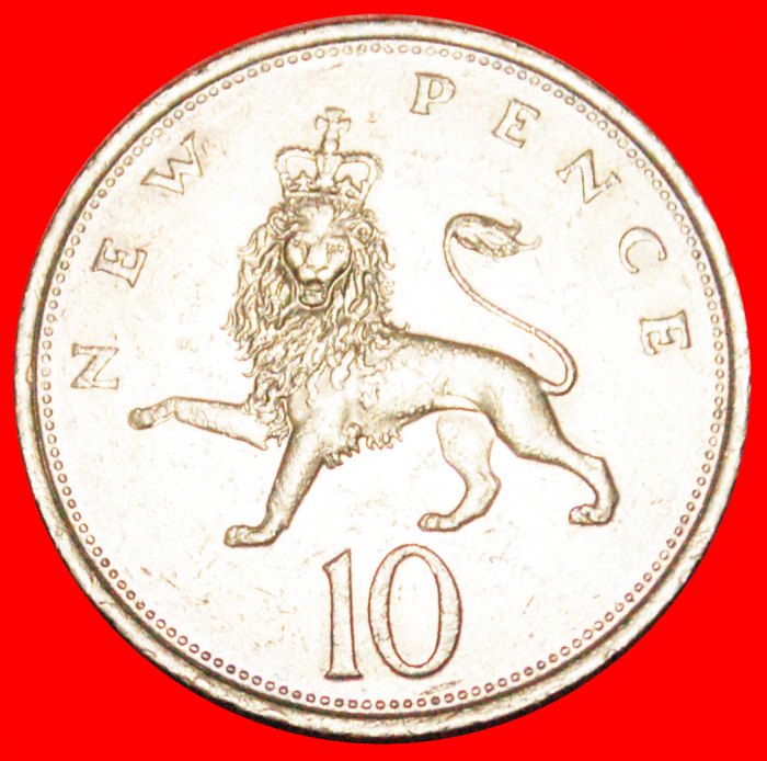  · LION (1968-1981): GREAT BRITAIN ★ 10 NEW PENCE 1976! LOW START! ★ NO RESERVE!   