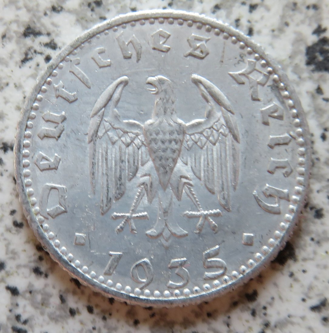  Drittes Reich 50 Pfennig 1935 A, Erhaltung   