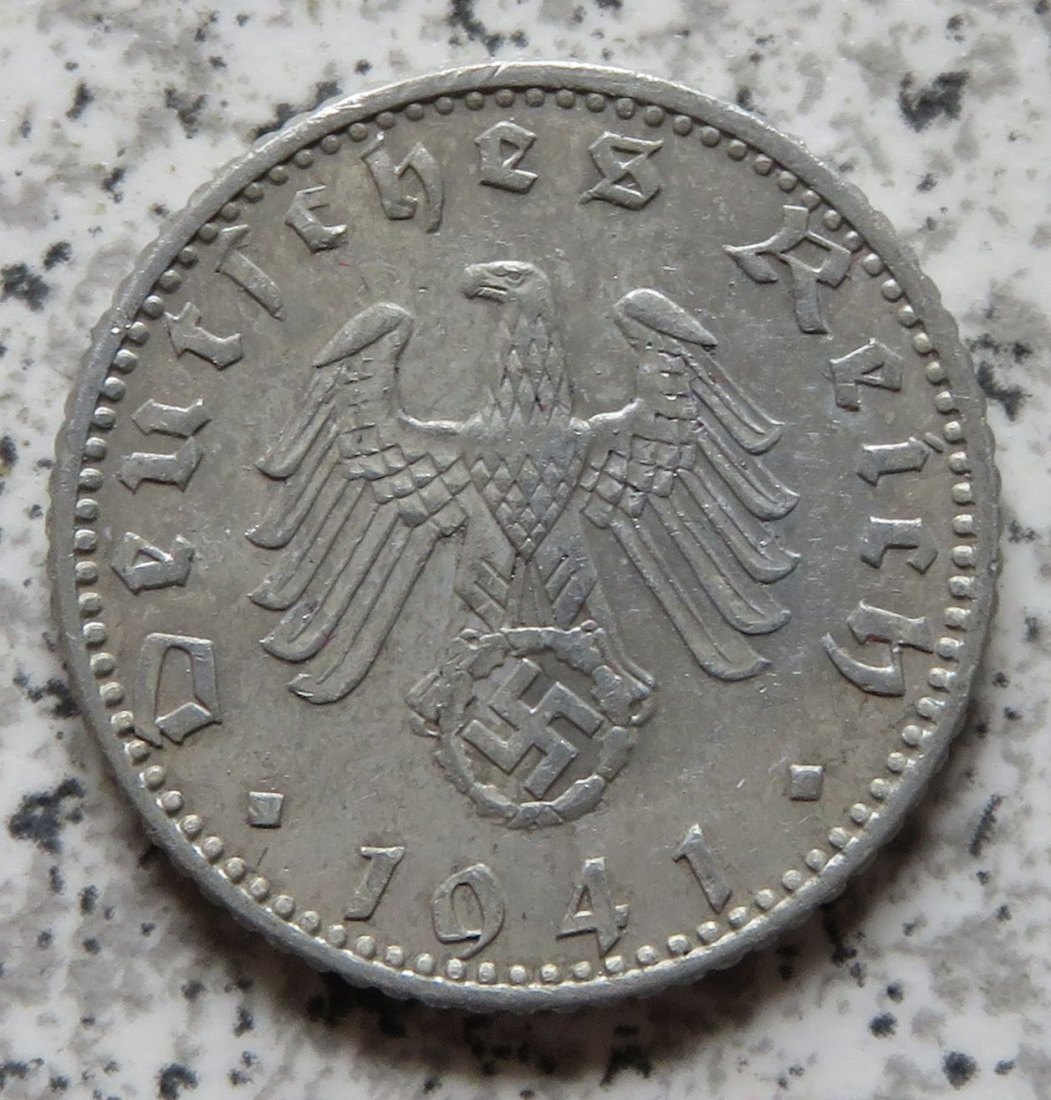  Drittes Reich 50 Pfennig 1941 A, Erhaltung   