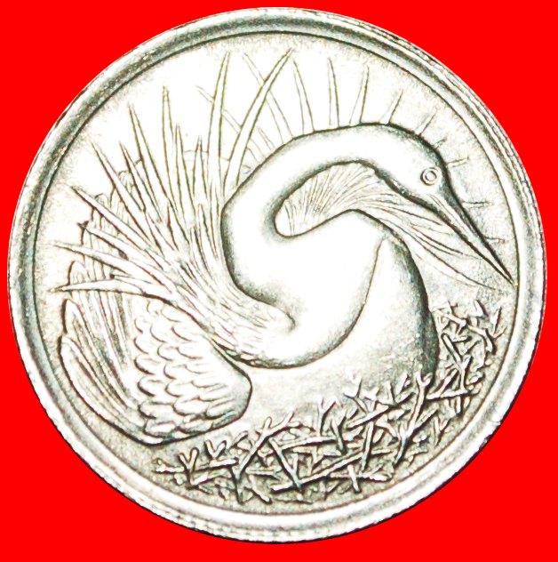  · SNAKE BIRD (1967-1985): SINGAPORE ★ 5 CENTS 1972 MINT LUSTER! LOW START ★ NO RESERVE!   
