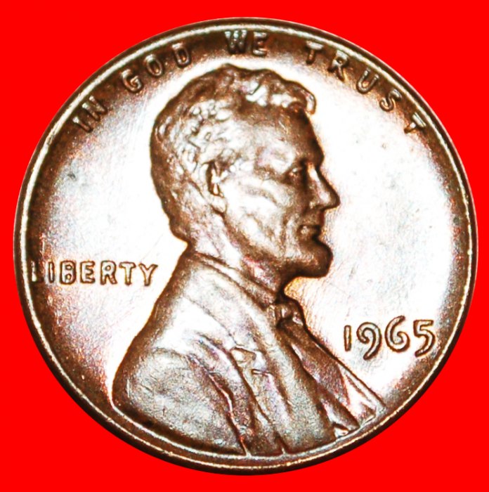  · MEMORIAL (1959-1982): USA ★ 1 CENT 1965! LINCOLN (1809-1865) OHNE VORBEHALT!   