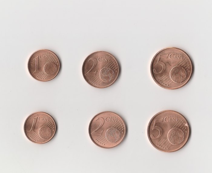  1,2 und 5 cent Cent Portugal 2008 /2009 6 Münzen  ( M094)   