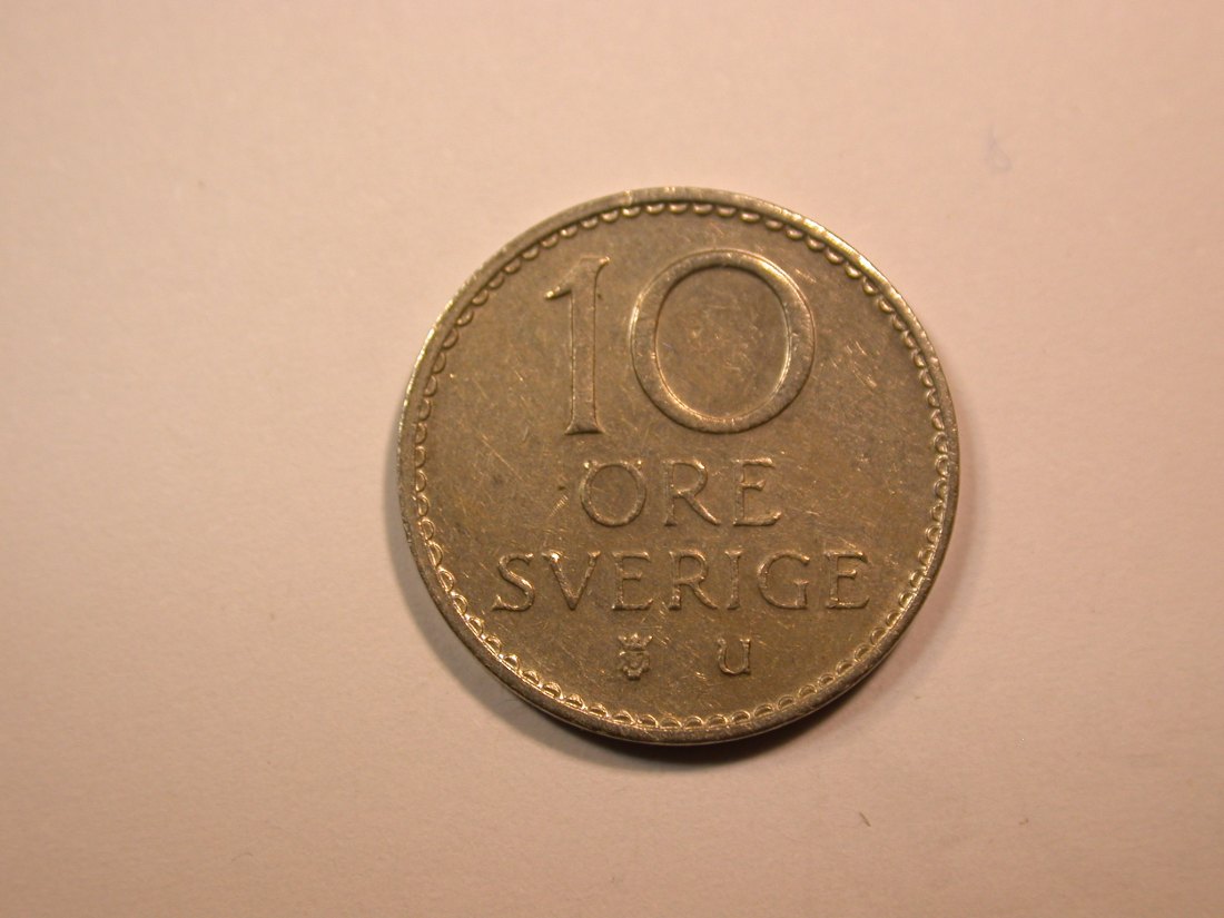 E23 Schweden 10 Öre 1973 in ss-vz/f.vz Originalbilder