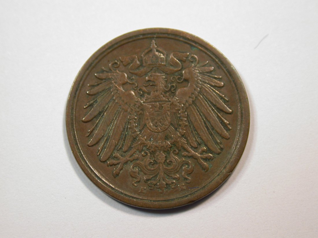  E23  KR  1 Pfennig 1904 E in ss+   Originalbilder   