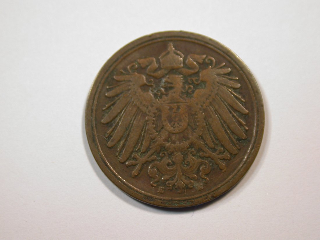  E23  KR  1 Pfennig 1898 E in f.ss   Originalbilder   