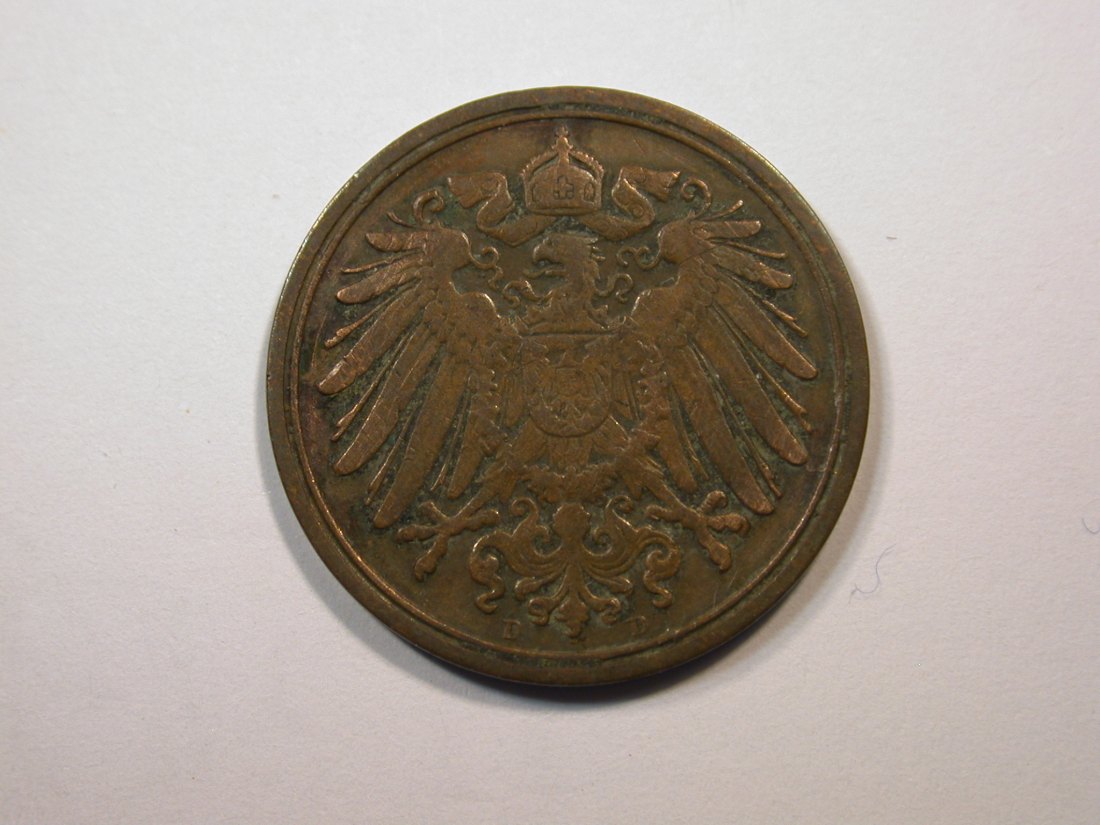  E23  KR  1 Pfennig 1905 D in ss   Originalbilder   