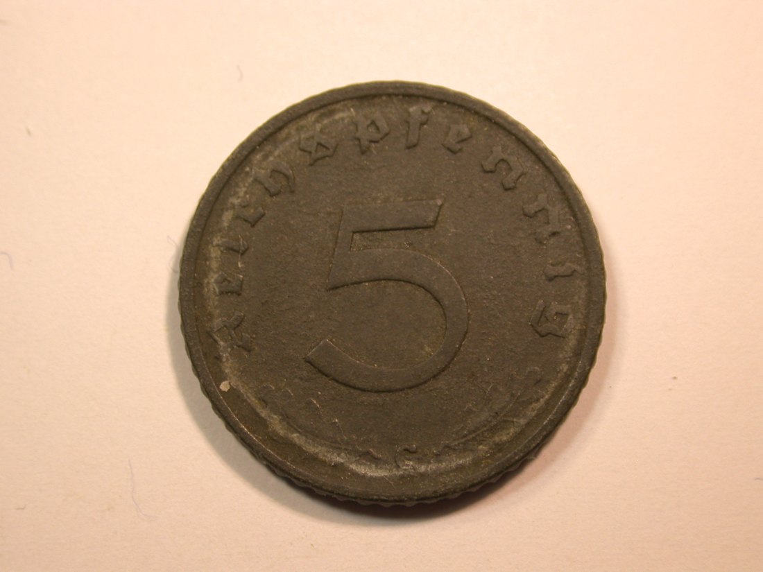  E23  3.Reich  5 Pfennig 1940 G in s-ss  Originalbilder   