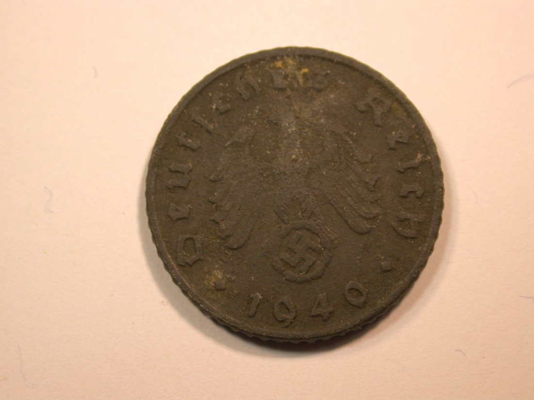  E23  3.Reich  5 Pfennig 1940 G in s-ss  Originalbilder   