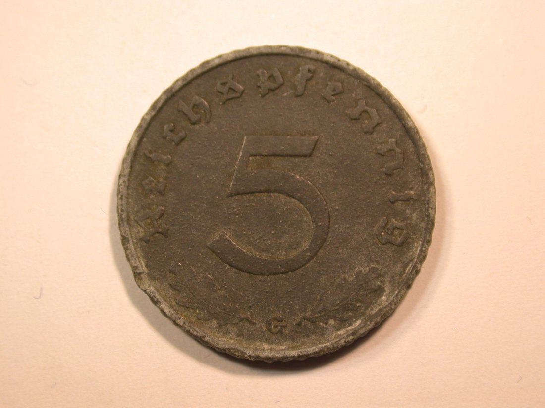  E23  3.Reich  5 Pfennig 1941 G in ss  Originalbilder   