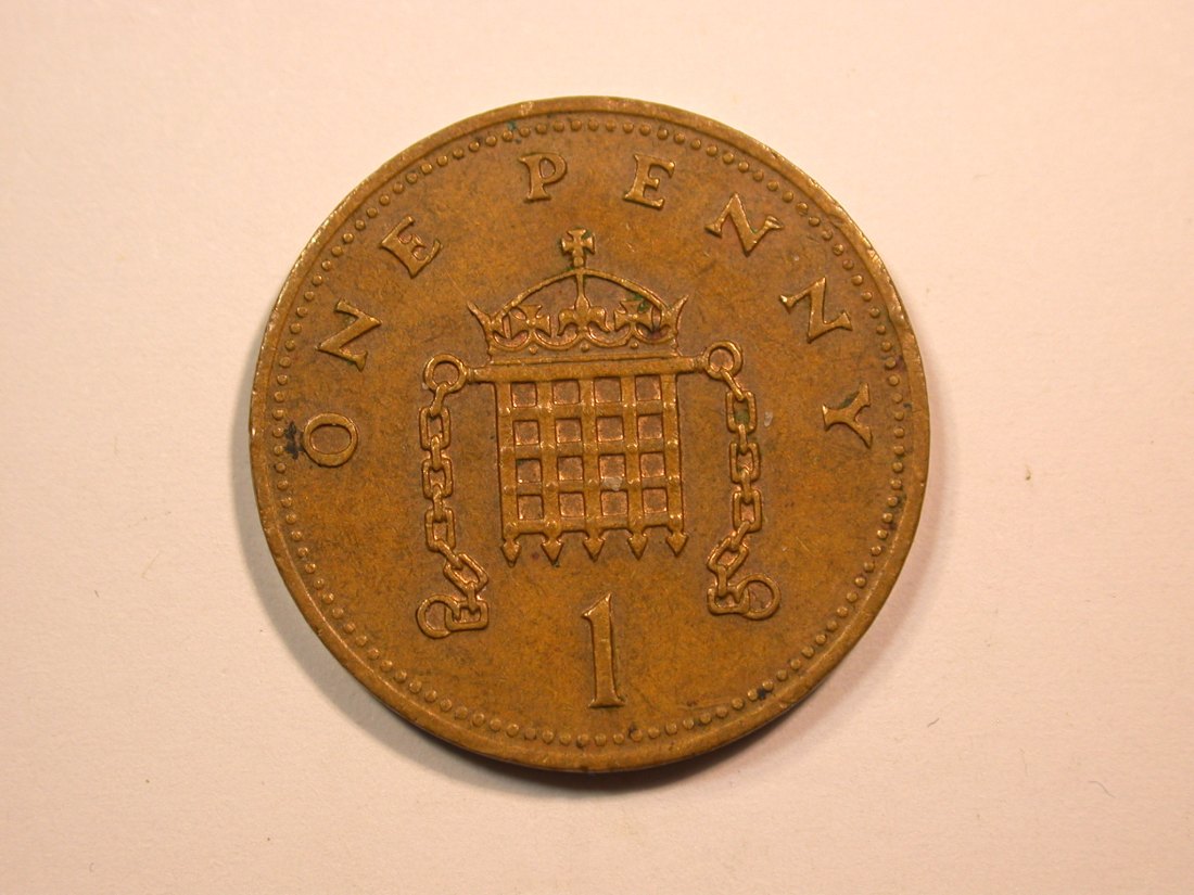  E23  Großbritannien  1 Penny 1989 in ss+ Originalbilder   