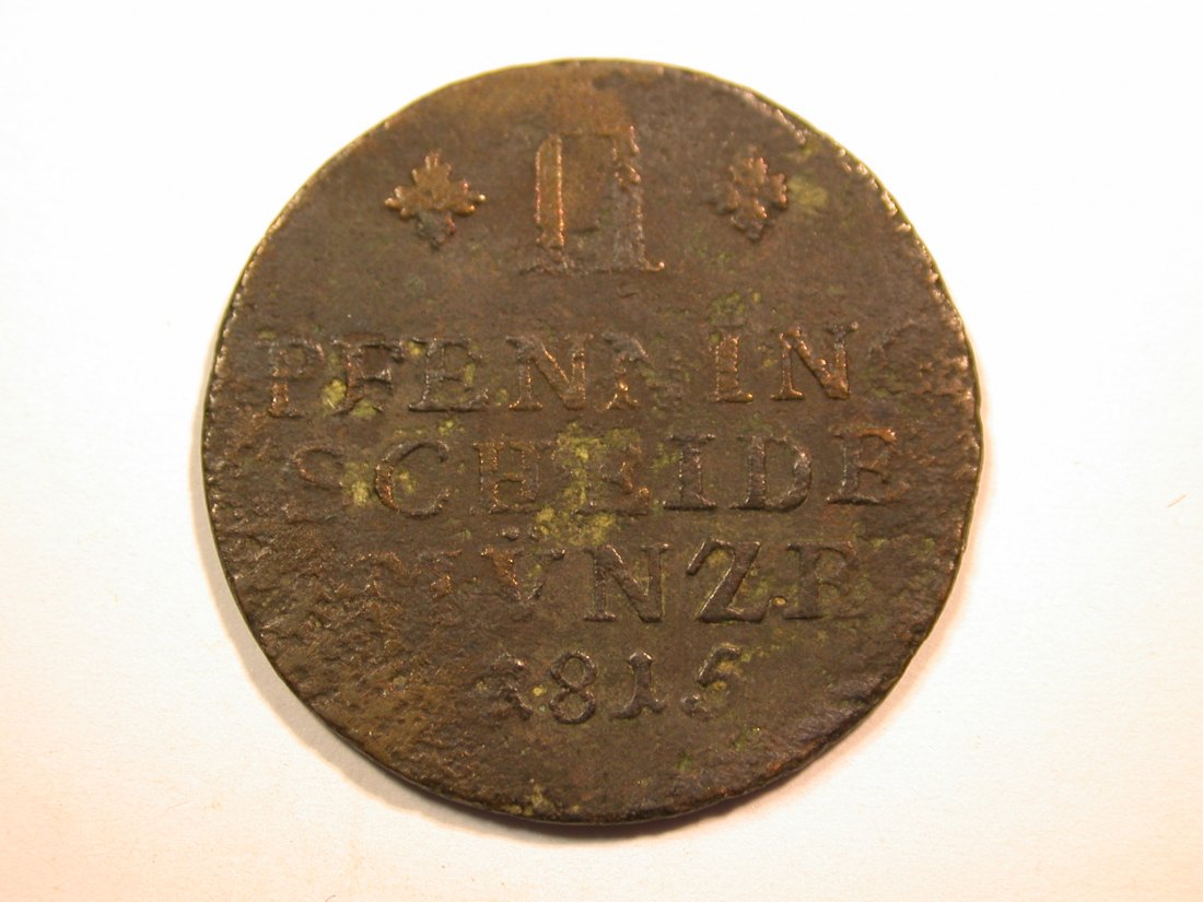 E23 Braunschweig 2 Pfennig 1815 in s-ss Originalbilder