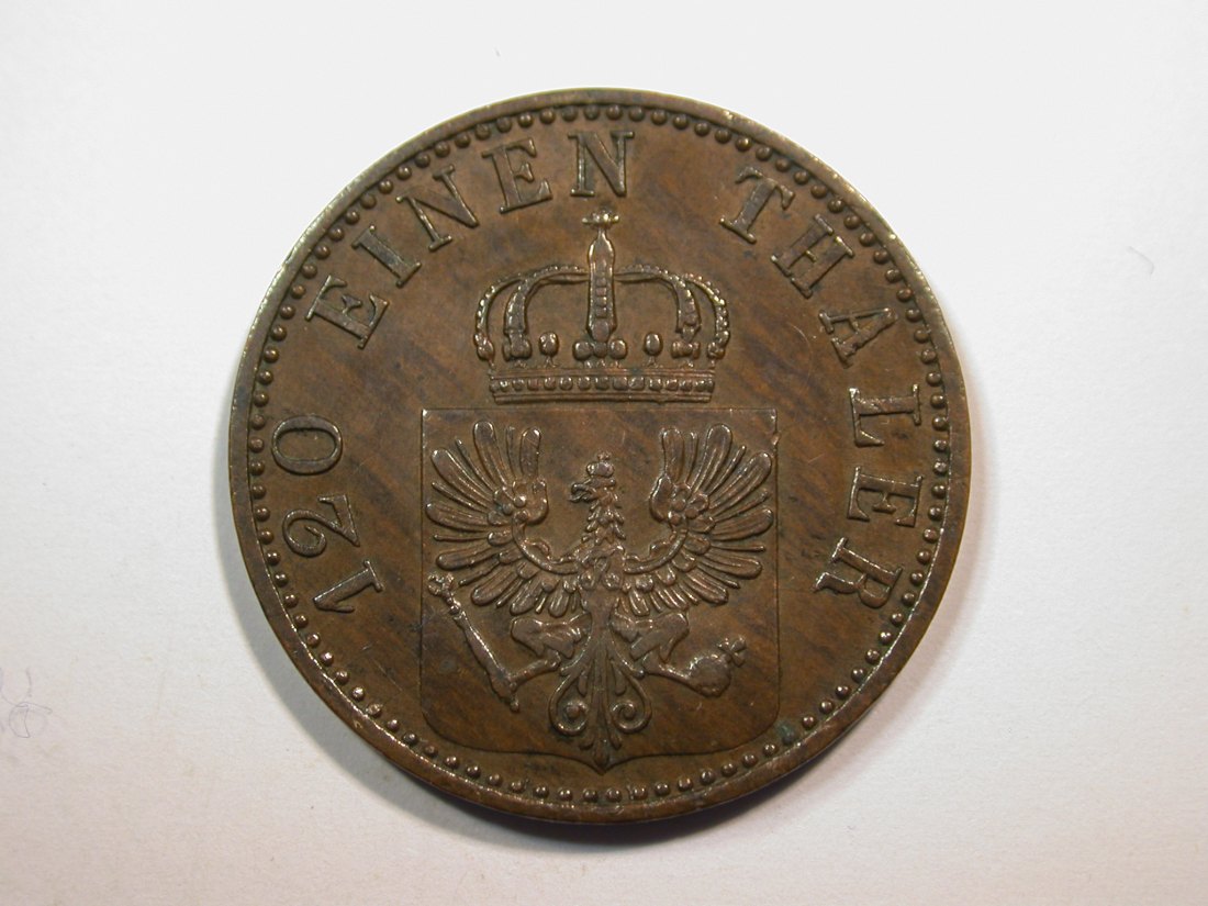  E23  Preussen 3 Pfennig 1866 A in ss-vz  Originalbilder   