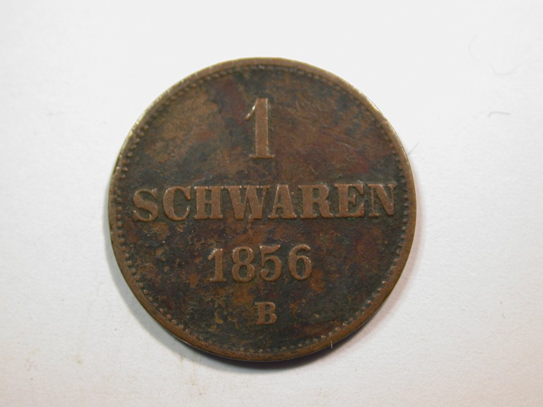  E23  Oldenburg  1 Schwaren 1856 in f.ss   Originalbilder   