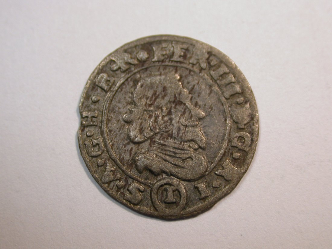 E24 Teschen Schlesien Böhm. Stände 1 Kreuzer 1648 in f.ss/ss Originalbilder